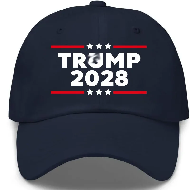 جديد 2028 قبعة بيسبول مطرزة بحروف قابلة للتعديل Snapback حماية من الشمس قبعة مروحة الرئيس قبعة بيل منحنية للرجال والنساء