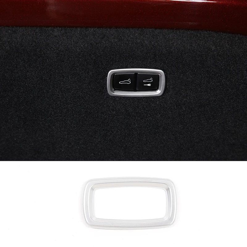 

Car Tailgate Trunk Switch Button Decorative Frame Sticker Trim ABS Chrome For Porsche Taycan 2019-2022 Interior Accessories