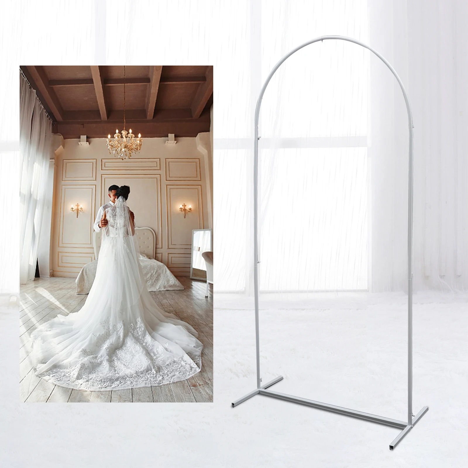 

Stable Wedding Arch Metal Backdrop Stand Balloon Flower Stand, Easy To Disassemble,For Wedding,Birthday Party,Garden Decoration