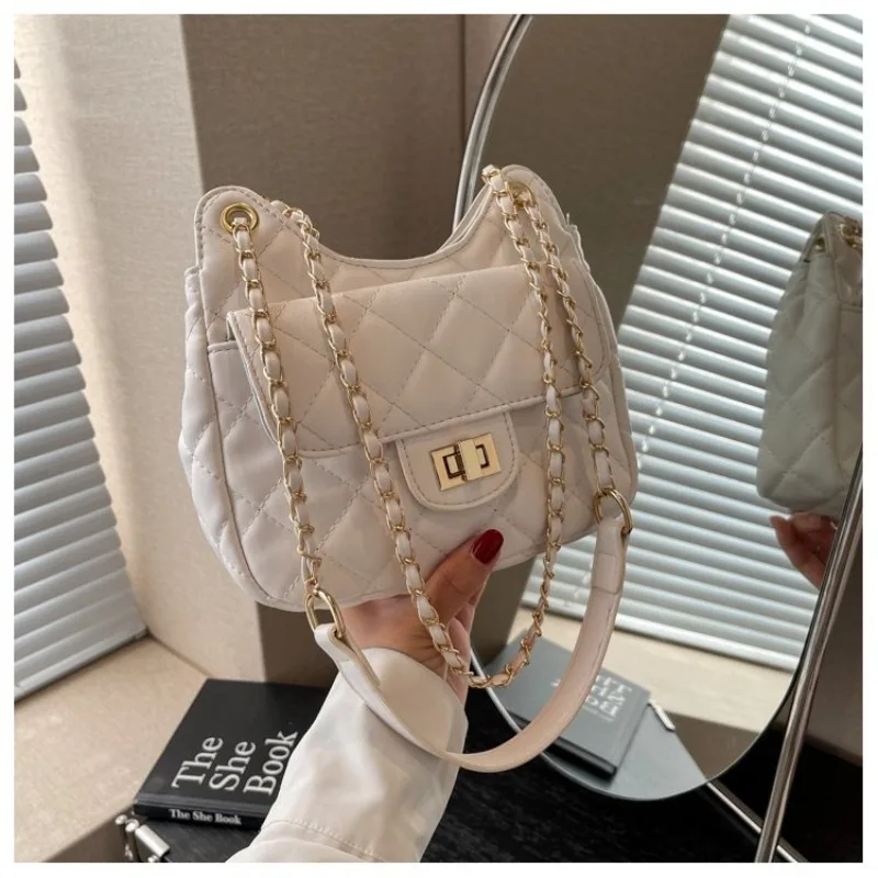 

Plaid Pattern Shoulder Bag For Women Checkered Handbag Classic Print For Preppy Style And School College Campus Use