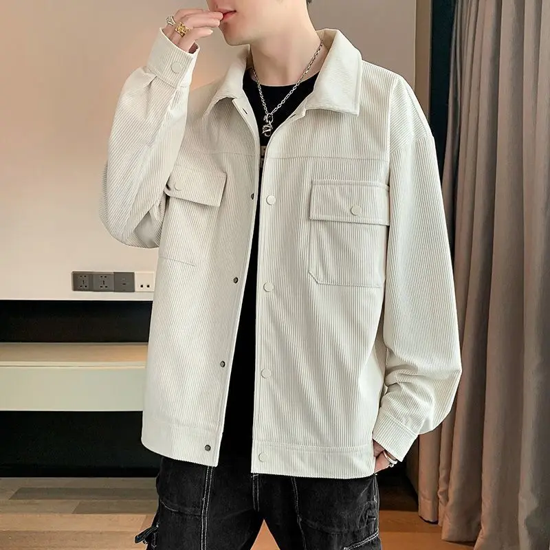 

​Stylish Corduroy Jacket for Men 2025 Autumn Lightweight Casual Coat with Retro Korean Aesthetic​