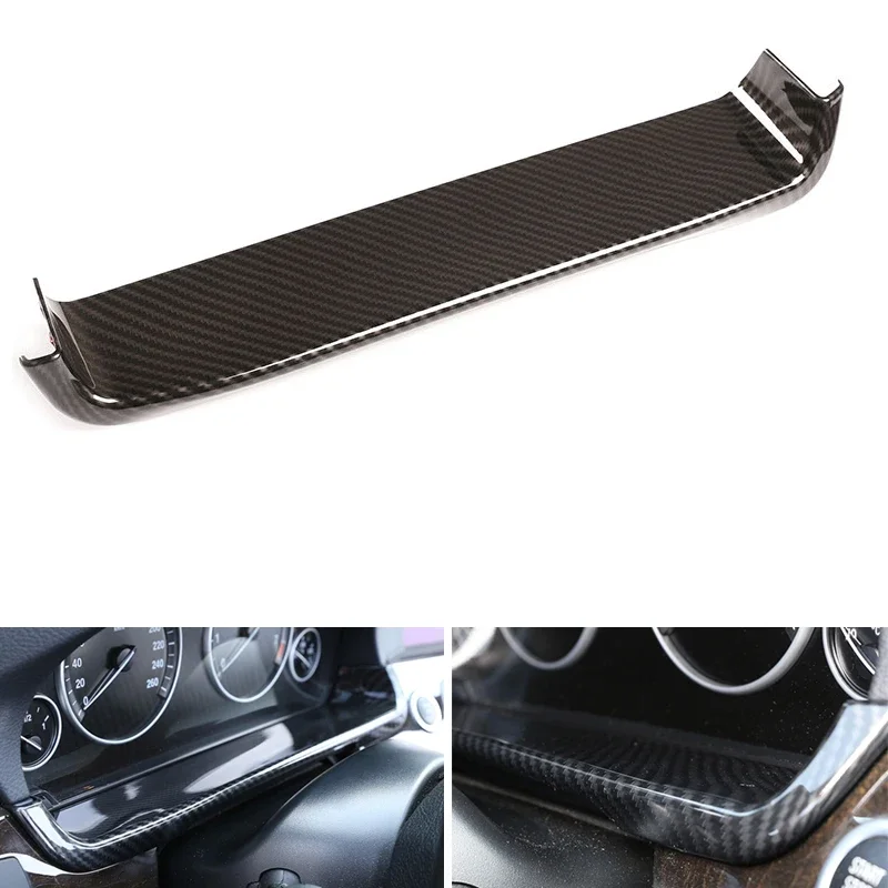 

LHD Car Styling Carbon Fiber Texture Steering Wheel Dashboard Display Panel Cover Frame Trim For BMW 5 Series F10 2011 - 2017