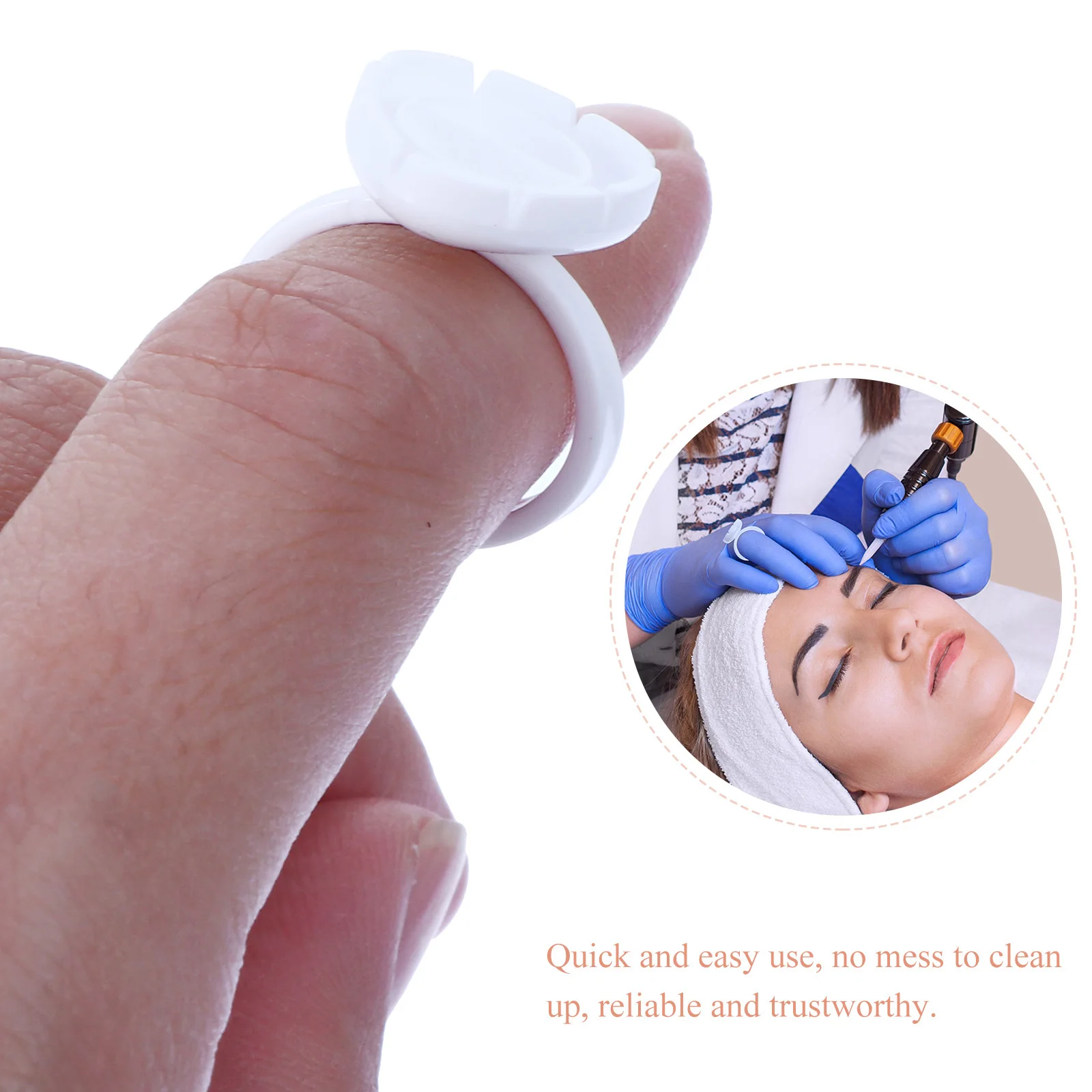 100 قطعة من حامل الرموش لتمديد الرموش مع تصميم فجوة للملاقط، مواد عالية الجودة، أداة مكياج سهلة التنظيف #1