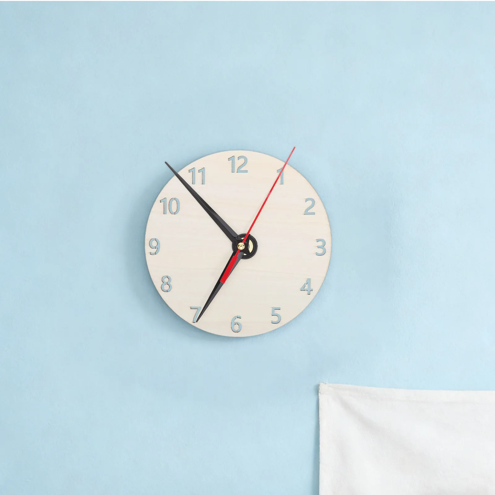 2Sets Round Wood Clock Face Blank Natural Wood Dial DIY Painting Craft Panel Compatible with Most Clock Movements Wall Display