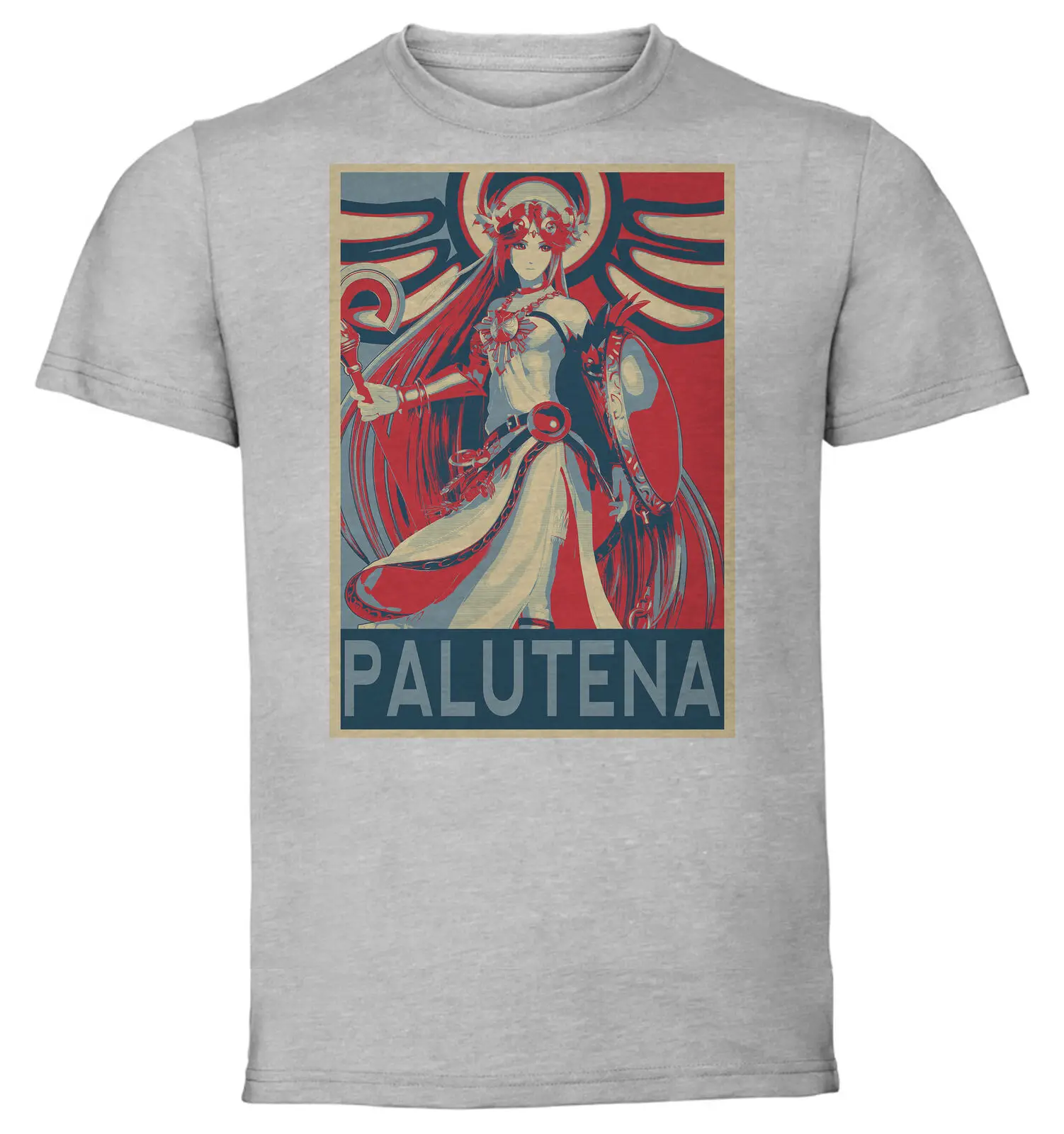 T-Shirt - Gray - Propaganda - Smash Bros Palutena-