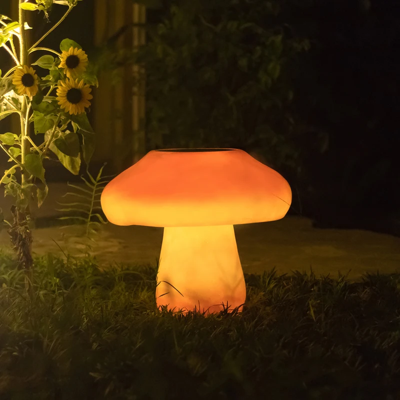 Lampe solaire décorative en forme de champignon, éclairage de paysage, idéal pour une pelouse, une Villa, une arrière-cour, un parc, un lieu de résidence