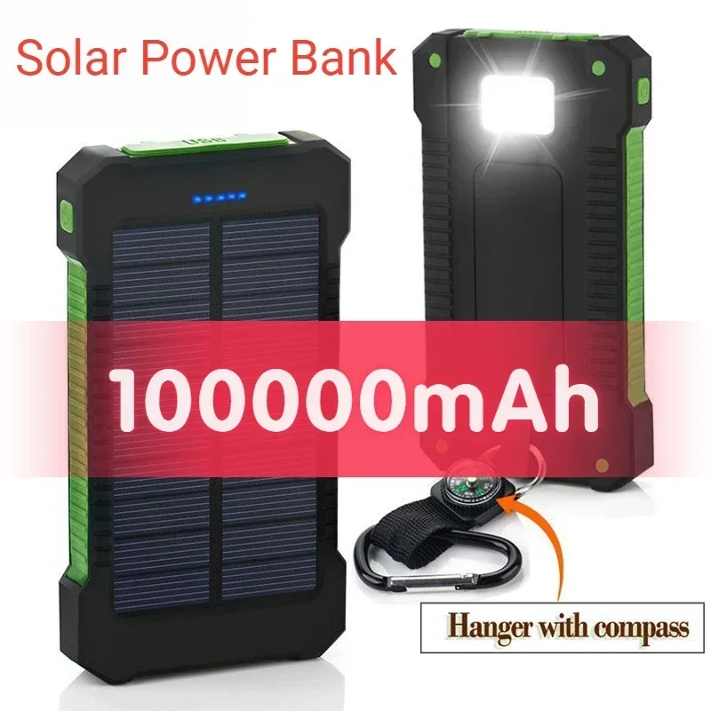 

2026 New Solar Power Bank Large Capacity 50000mAh External Battery Charger Cases Fast Charging for iPhone Series Samsung Xiaomi