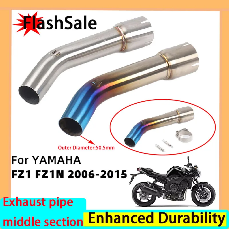 

2006 - 2015 for Yamaha FZ1 FZ1N FZ1000 Motorcycle Exhaust Pipe Middle Section Stainless Steel Elbow Modification Parts