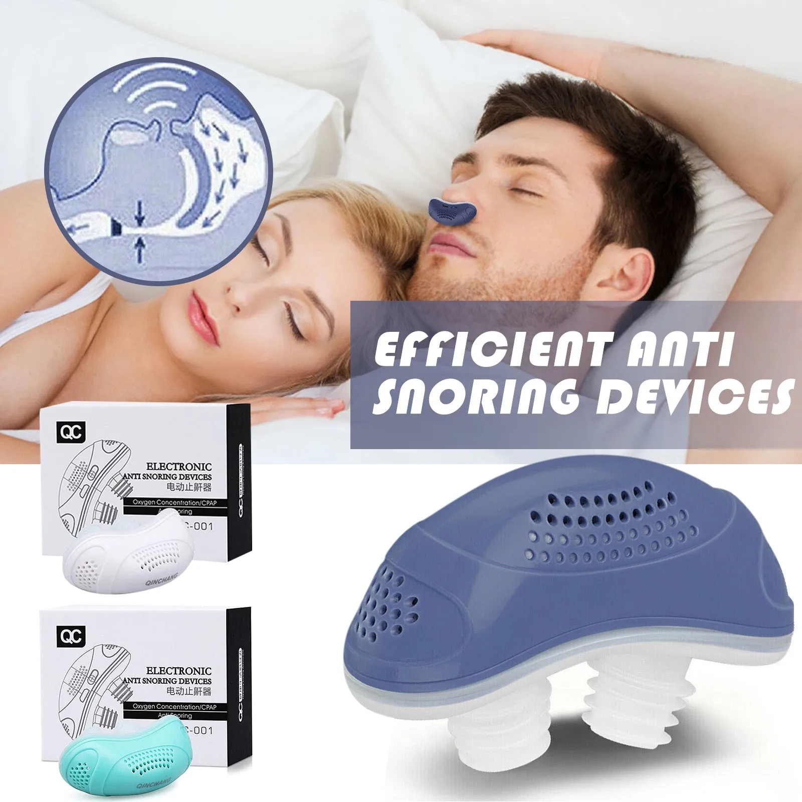 snore polisher Intelligent Throat  Anti-snoring Device, Sleep Instrument, Electric Anti-snoring Instrument, Snoring Corrector