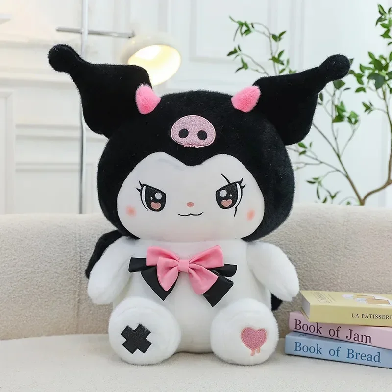 SAFPIKACHU-Poupées en Peluche Kuromi, Melody Cinnamoroll Harvey Bear, Jouets en Peluche Mignons Kawaii de Grande Taille, Oreiller Cadeau pour Bol