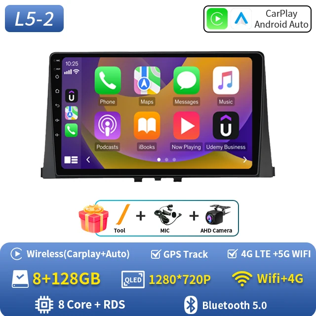 Android 16 Carplay Car Radio Stereo Multimedia Video Player For Citroen Berlingo 2019 Peugeot Partner Rifter 2020 For Opel Combo image 3