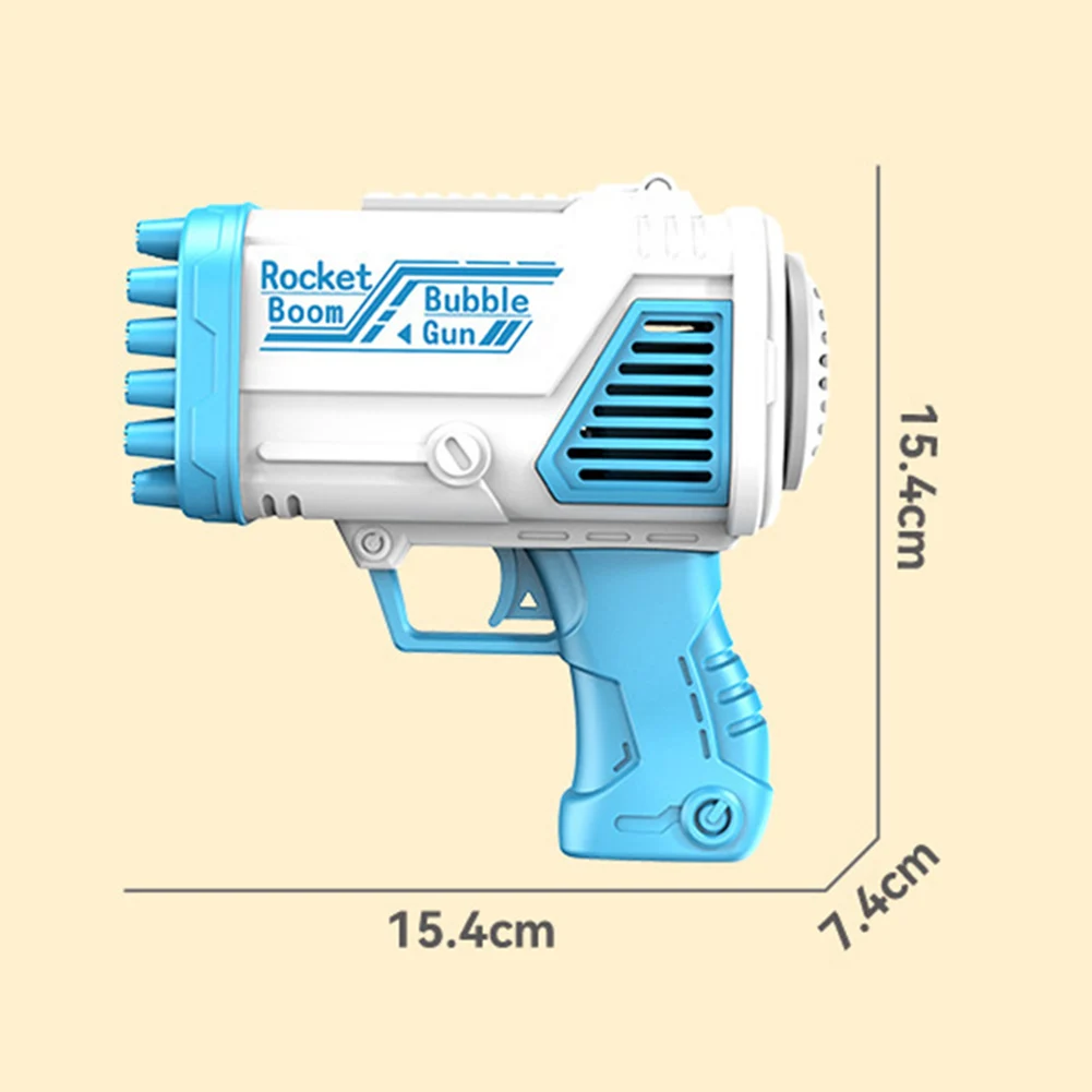 Atomatic Children's Bubble Machine Bazooka Bubble Making Toy 32 Holes Electric Bubble Gun with Non-slip Non-slip for Kids Toys