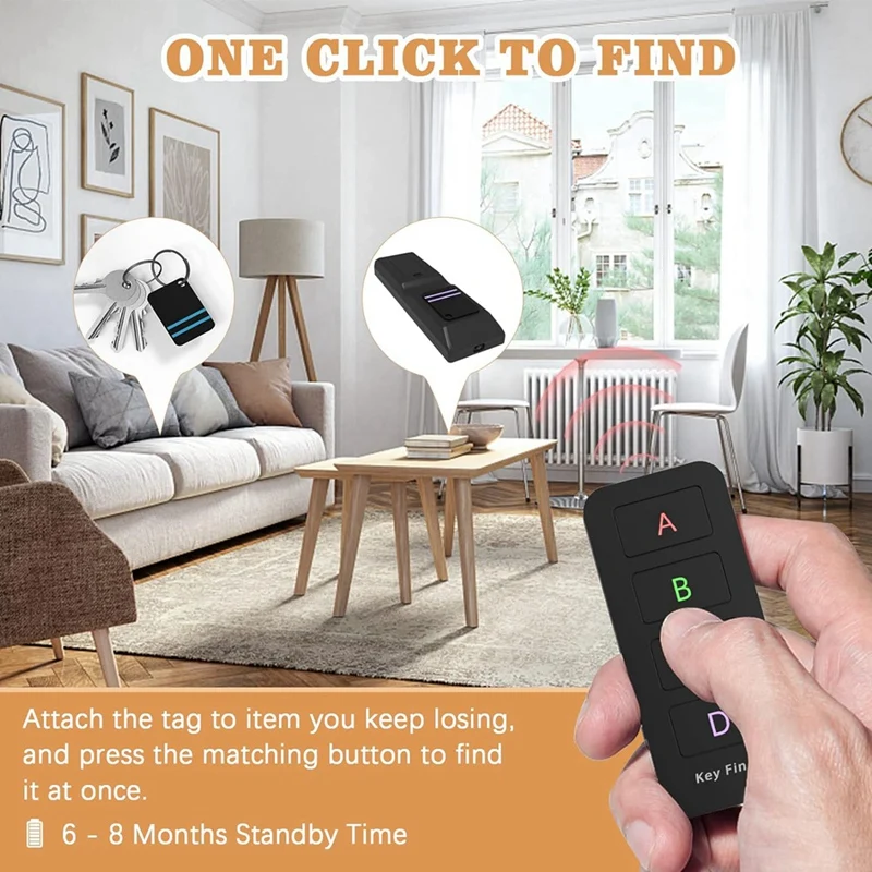 Imagem -03 - Multi-function Wireless Key Finder Wallet Controle Remoto Posicionamento Tracker Anti-lost