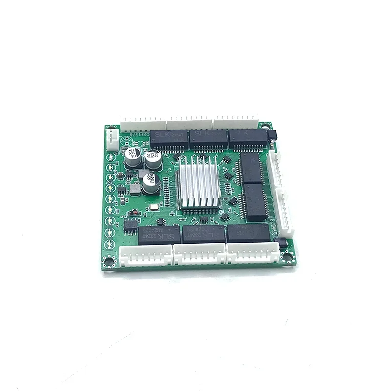 Mini PCBA Módulo de interruptor ethernet, 8 puertos, red, 10/100/1000Mbps, 5V-15V, protección contra rayos, 4KV, antiestático