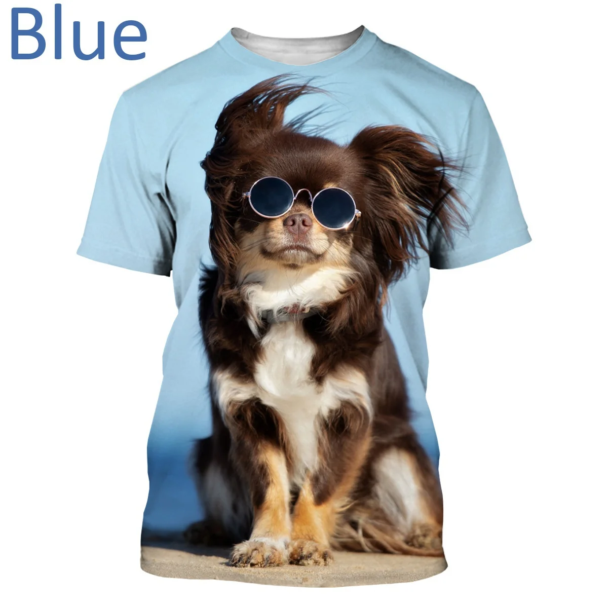 Fashion Animal Dog 3D Printing T-shirt Funny Chihuahua Dogs Casual T Shirt Cool Short Sleeve Tees