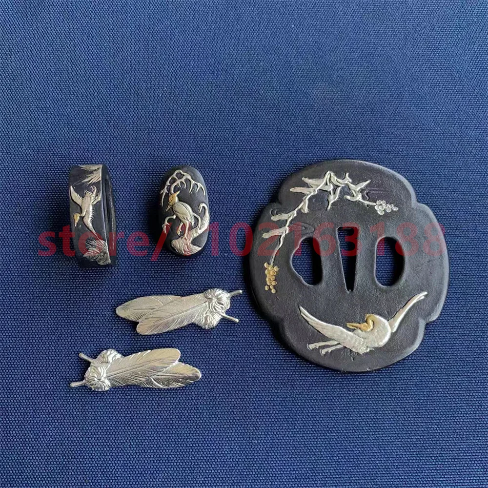 High Quality Copper Tsuba Handguard Guard Brass Fuchi Kashira Menuki For Real Japanese Japan Samurai Katana Sword Fittings Parts