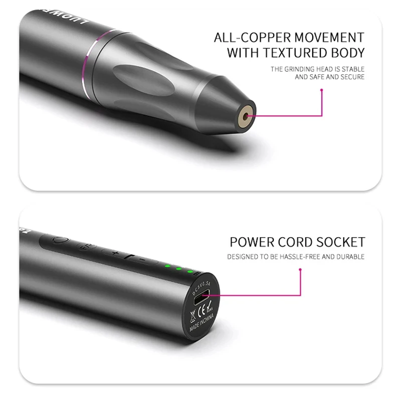 Imagem -02 - Caneta de Polimento Elétrica sem Fio para Celular Reparo Eletrônico Grande Capacidade Gravura Ferramentas de Perfuração Luowei-lw-p2