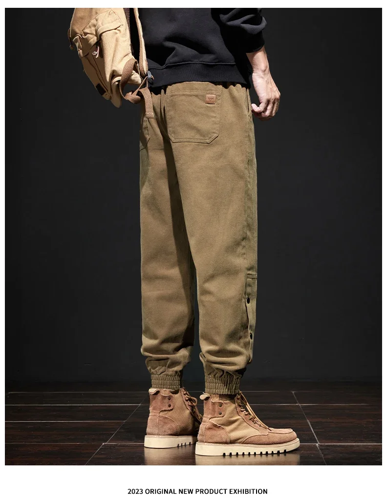 Heavy overalls for men in autumn and winter American trendy brand Pi Shuai 2024 plus velvet harem leg casual long pants for men