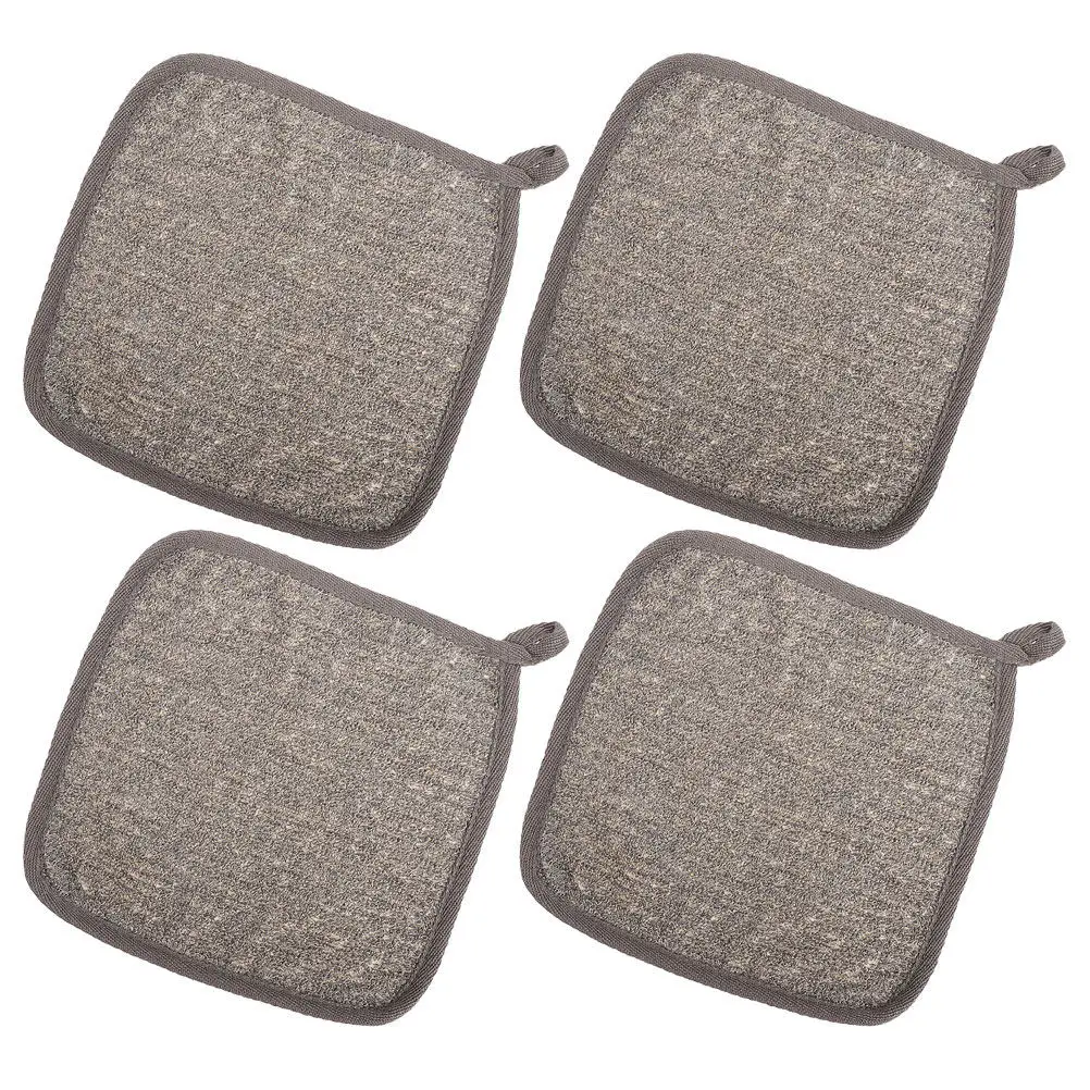 

4pcs Bamboo Fiber Face Towel Gray H Towels Bathroom Washcloths Supple Thick Comfortable Quick Dry Household Facial