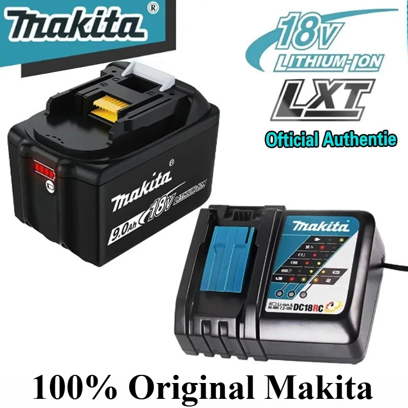 

100%original Makita battery 18V 9.0Ah/6.0Ah/5.0Ah rechargeable battery replacing Makita L1840B L1850B L1860B, power tool battery