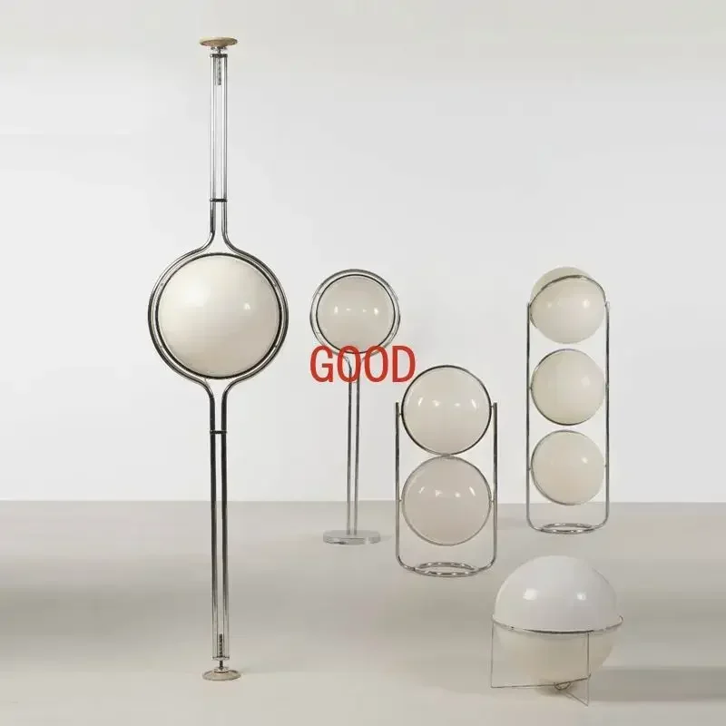 

Pierre Garrault desk lamp LED Metal Chrome Light Living Room Hotel Room White Acrylic Ball Lights Home Art Deco art work light