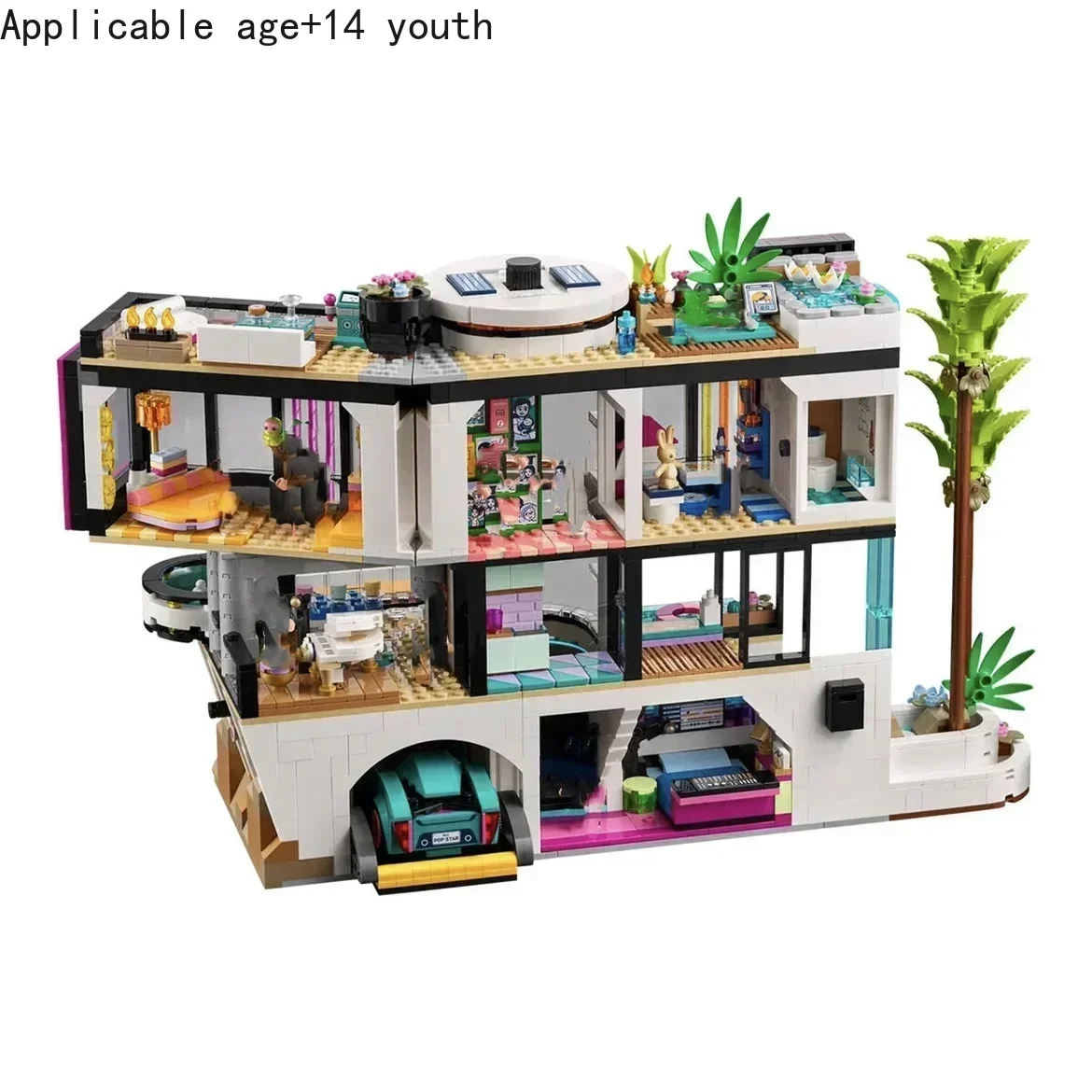 منتجات جديدة متوفرة 42639 مجموعة مكعبات بناء أندريا الحديثة الفاخرة للمنزل الإبداعي لعبة فيلا هدية لعيد ميلاد الفتيات