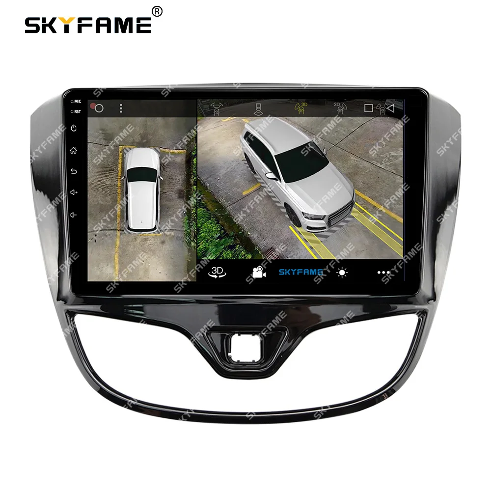 Skyfame quadro de carro adaptador fáscia android rádio traço montagem painel kit para opel karl vinfast fadil