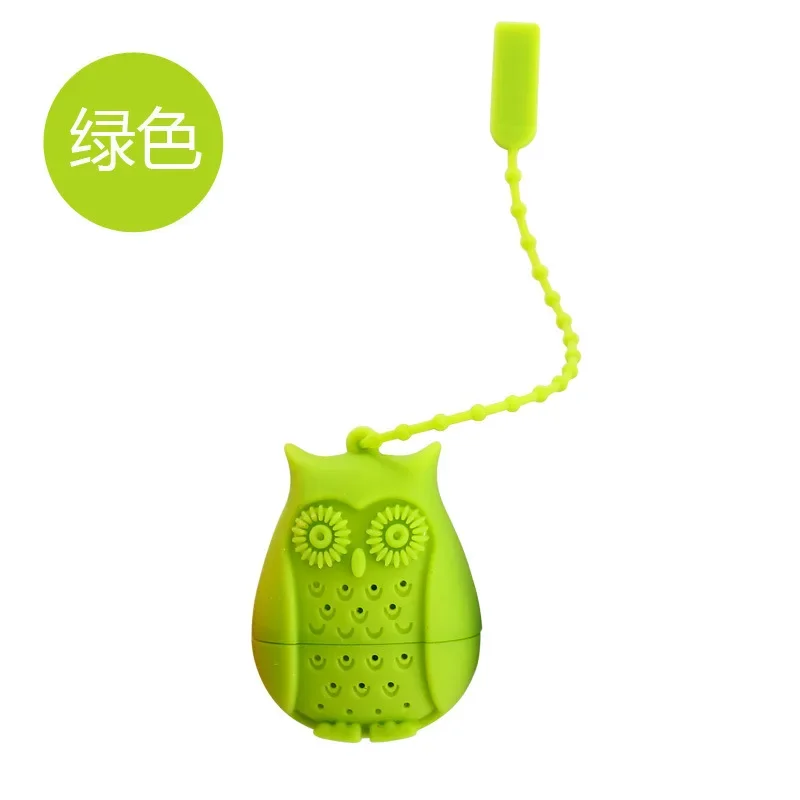 2016 Hot Sale Owl Tea Bags Strainers Silicone Teaspoon Filter Infuser Silica Gel Filtration Silicone loose-leaf Tea Infuser Filt