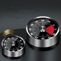 Magnetic Can Be Adsorbed on The Refrigerator Kitchen Timer with Alarm Stainless Steel Clock Timer Anti Slip Base