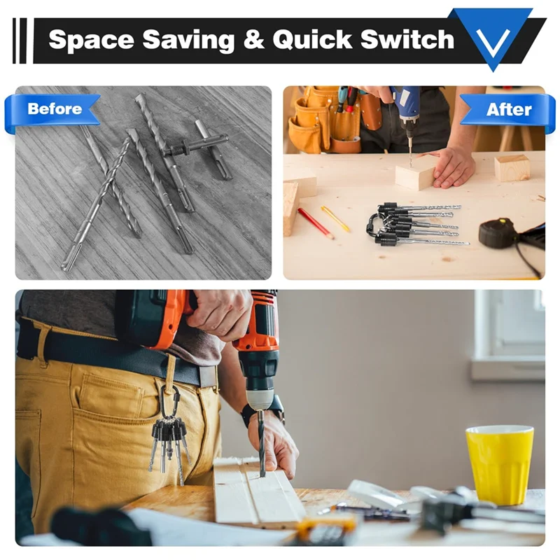 

B08B-SDS Адаптер хвостовика Удлинитель Адаптер гнезда SDS Plus Держатель сверла с хвостовиком Брелок Ручные легко сменные держатели