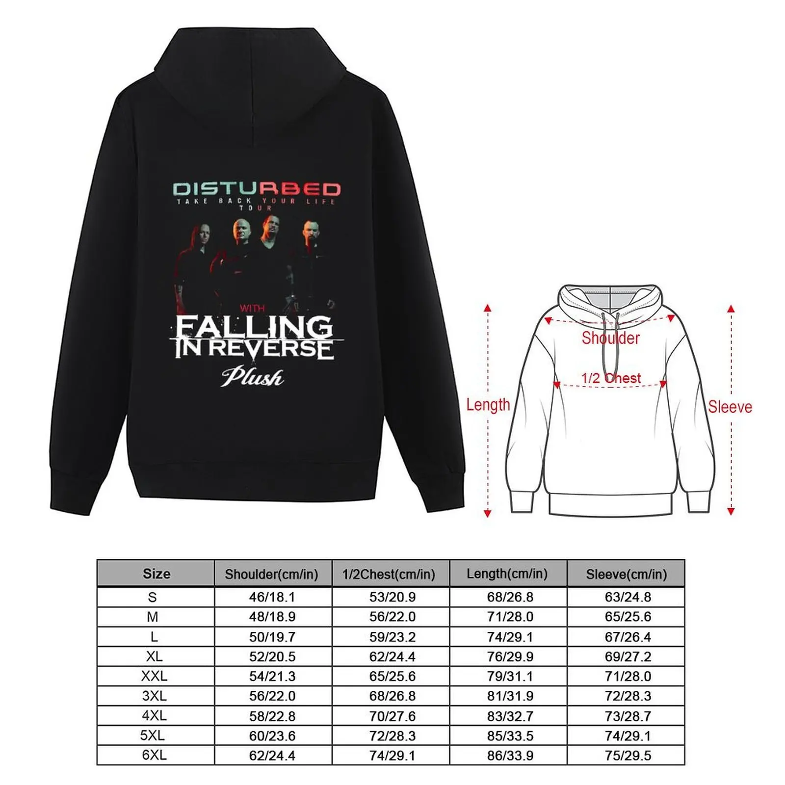 قميص جولة 2024 المزعج برسومات، قميص مزعج Take Back Your Life Tour 2024 قميص بقلنسوة للخريف ياباني بقلنسوة