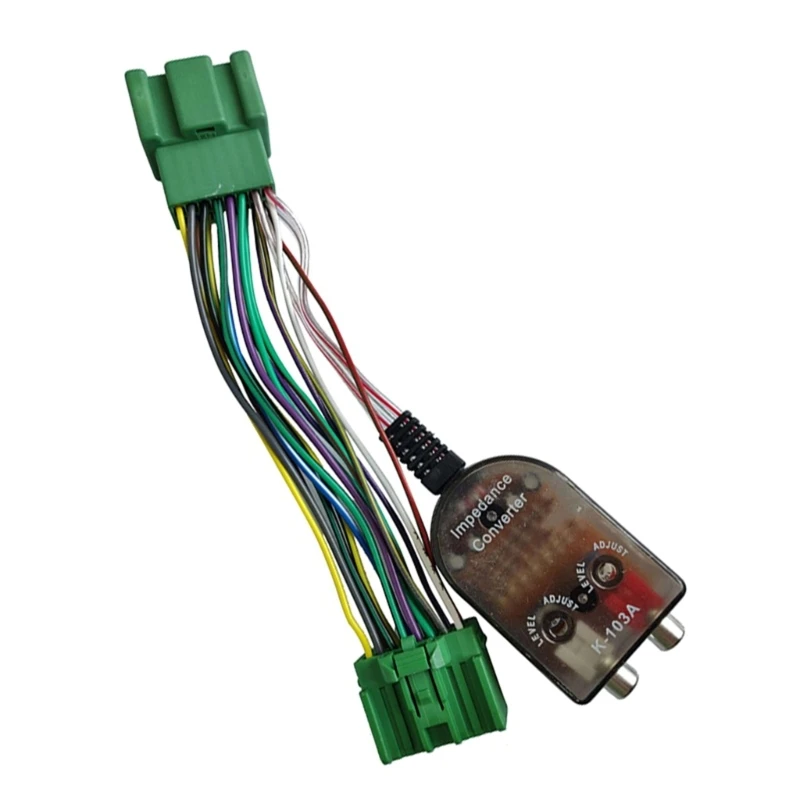 Line Output Converter Adjustable Amplifier Add On Module for Car Stereo,Signal Sensing Speakers Wire to Adapter