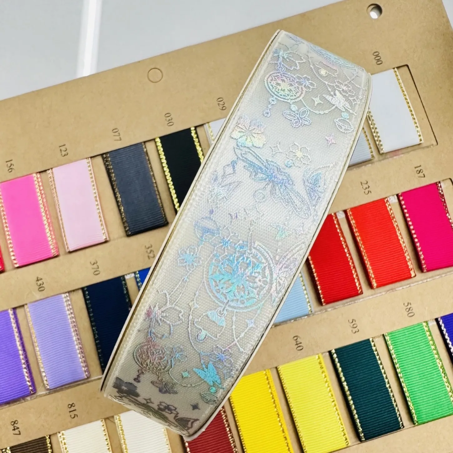 50Yards 25mm Badge Base Maken Singels Hoge Kwaliteit Nylon Laser Zilverachtige DIY Ambachten Naaien Singels Lint voor Gift Bag pakket