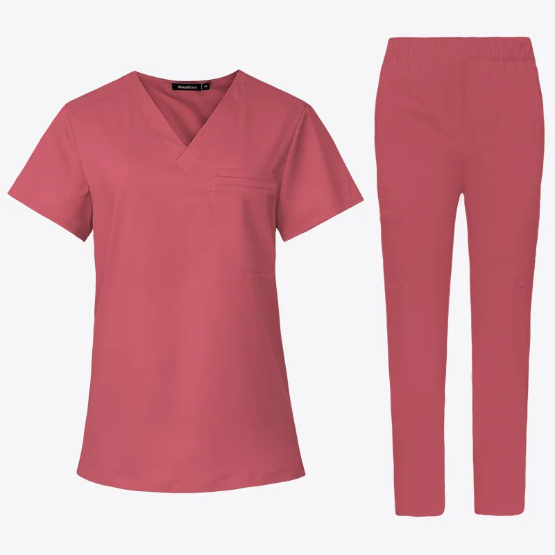 Multicolor Unisex Short Sleeved Phary Nurse Uniform Hospital Doctor Workwear Oral Dental Surgery Uniforms Medical Scrubs Sets