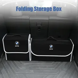 For BMW E46 E90 E39 E60 E36 E30 E61 E91 E92 E87 X3 X4 X5 X6 Car Trunk Storage Bag Felt Cloth Organizer Box Auto Badge Tools Case