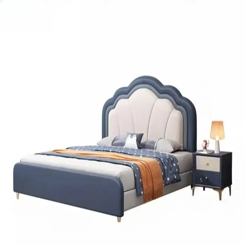 سرير أطفال أبيض بسيط وبسيط وفاخر وآمن بتصميم عصري للأطفال سرير أطفال فردي مخصص خشبي Lettino Per Bambini Furniture