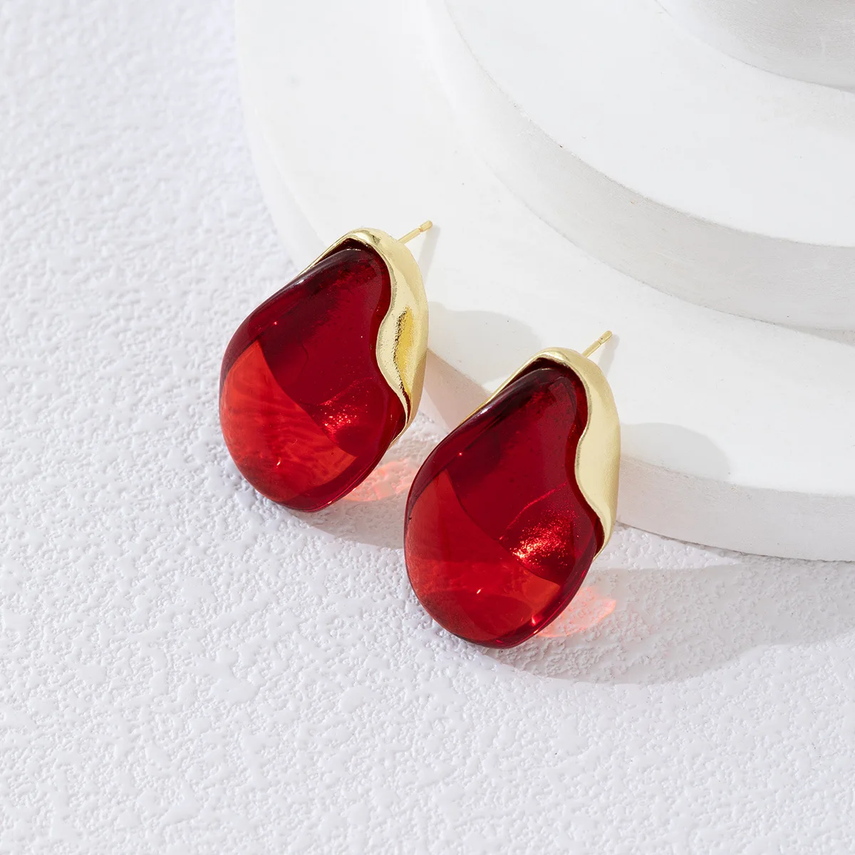 DIGADAGU المعادن الراتنج قطرة الماء وأقراط جديدة فاخرة أنيقة أقراط النساء مجوهرات اكسسوارات اليومية