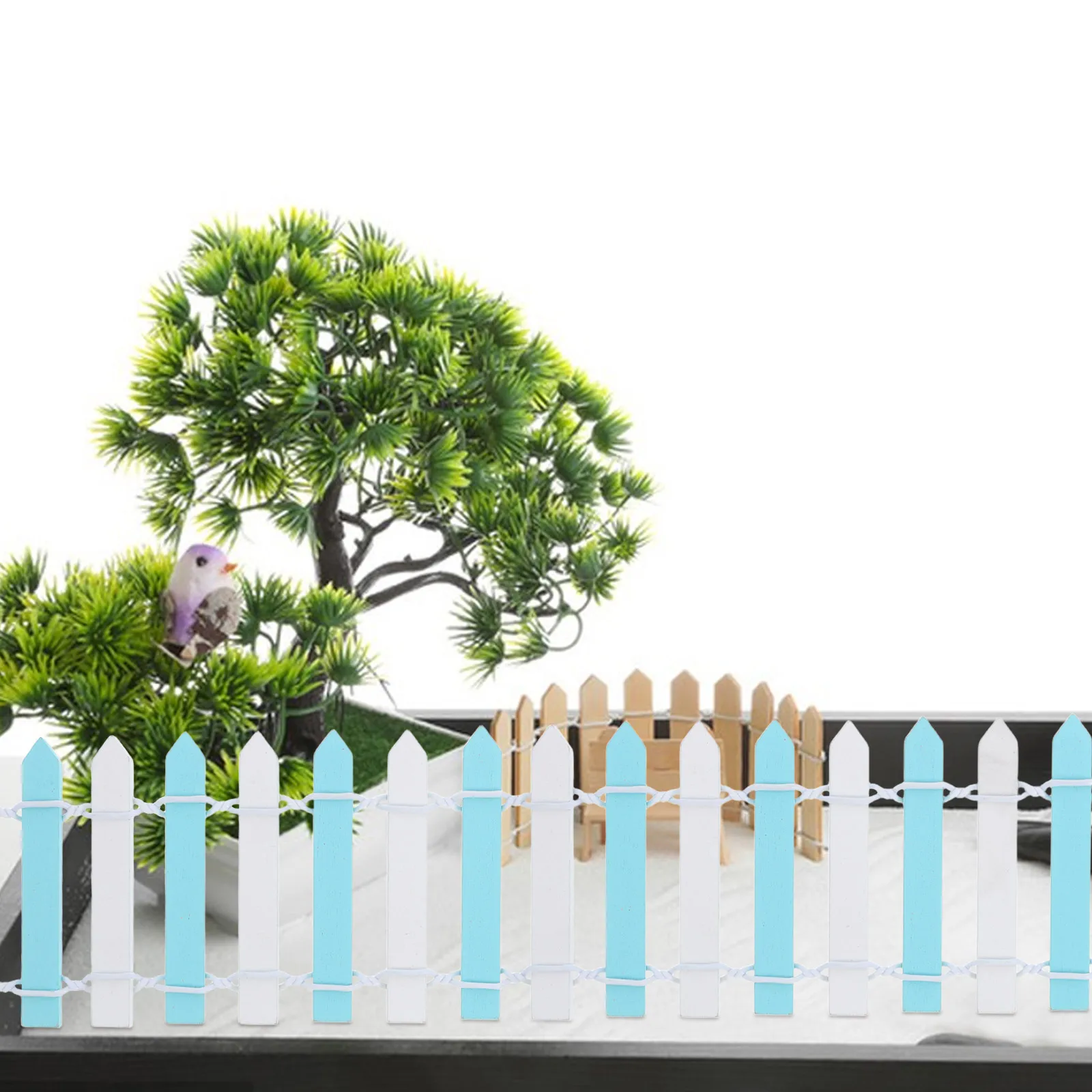

Miniature Wooden Micro Landscape Ornament Small Diy Wood Picket Decoration Fairy Garden Accessories Ornament