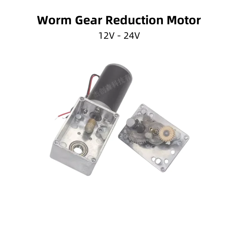 

4058-31ZY Double-Output Shaft Worm Gear Reduction Motor, 12V/24V, High-Torque Motor For Curtain/Advertising Machines