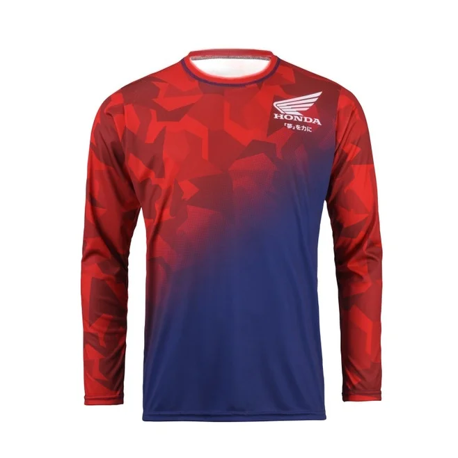 

3D Printed Honda Printed Round Neck Long Sleeved T-shirt for Men's and Women's Outdoor Leisure Sports Cycling Clothing