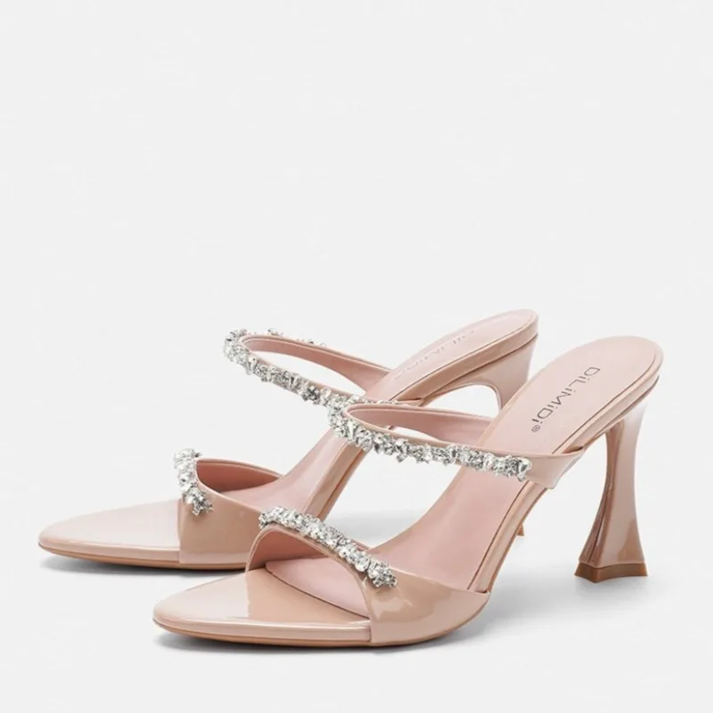 

Fashion Women's Shoes Exquisite Rhinestone High Heeled Sandals for Woman Sexy Model Casual Shoes Designer Shoes Sandalias Mujer