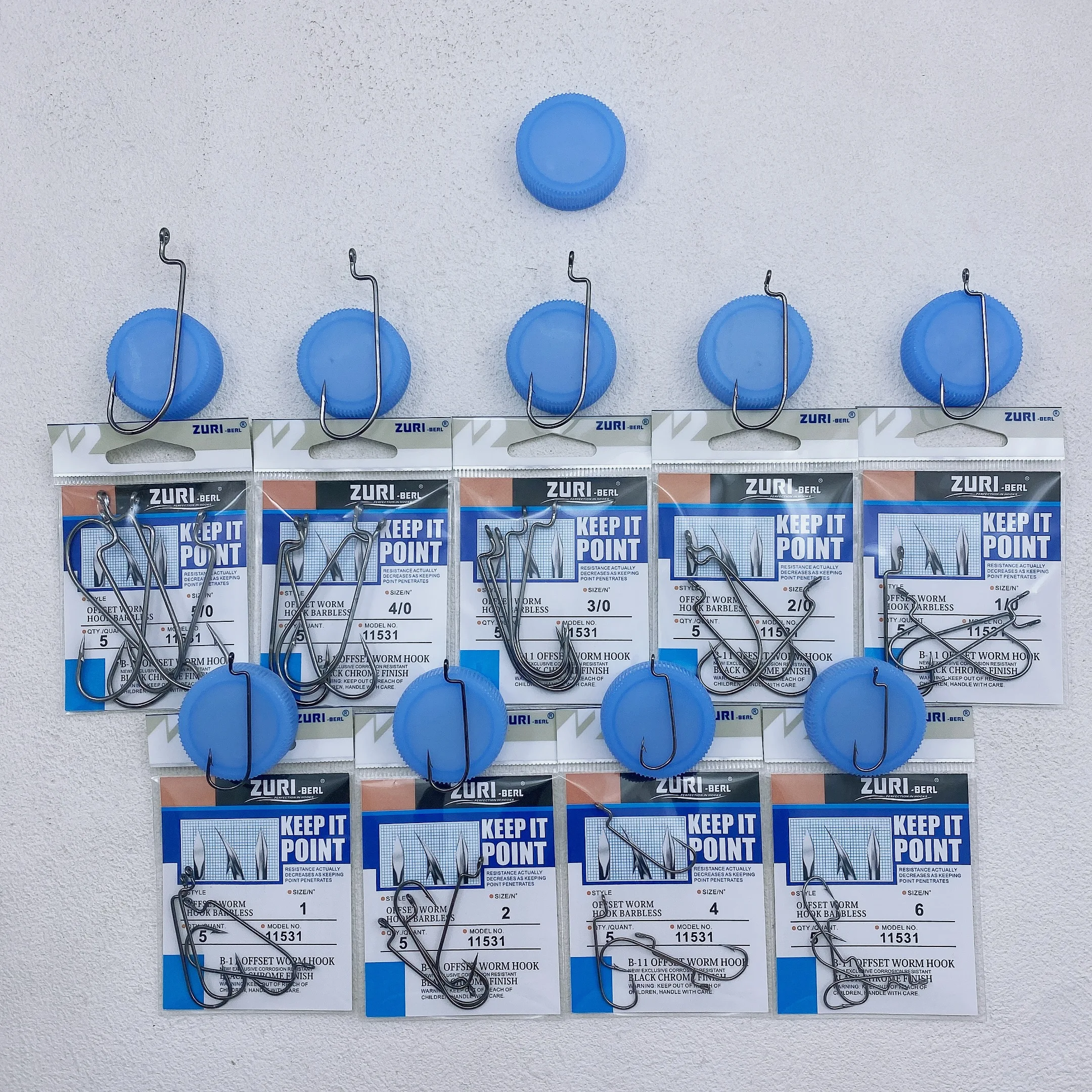 Anzuelos offset para vinilo – Resistentes talla 5/0 a 6 - imagen 2