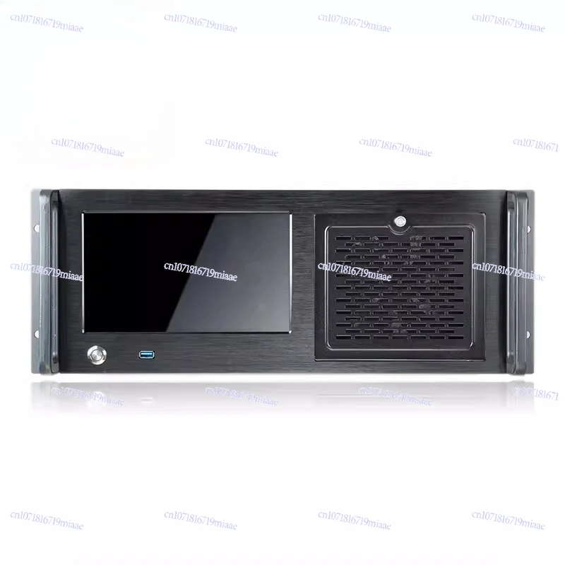 4U Rackmount Industrial PC Chassis with 9-inch Touch Screen LCD, Integrated Control Panel for Automation