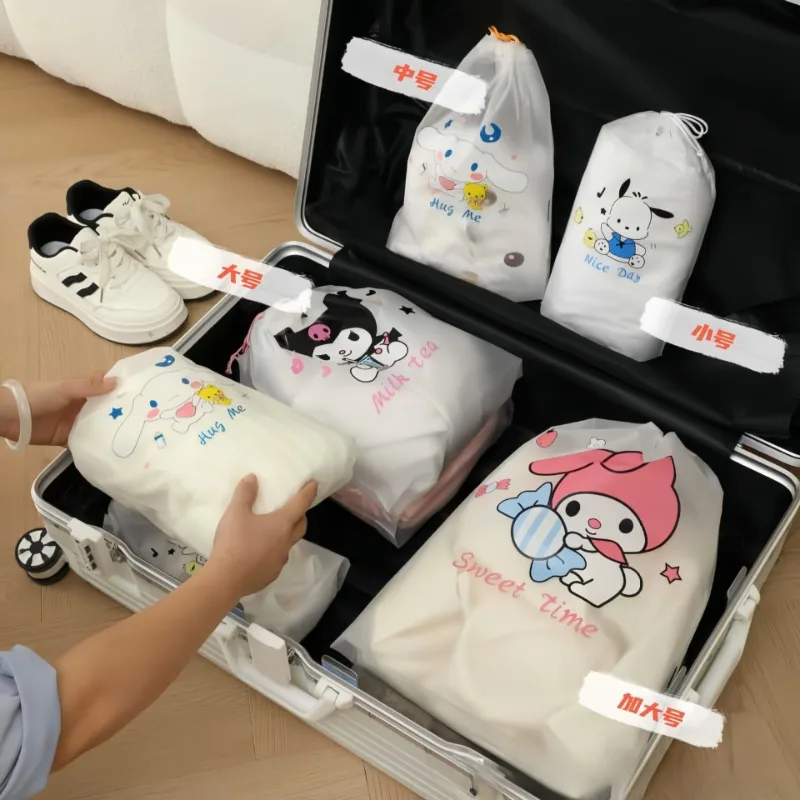 5 pezzi carino Kuroko's Basketball Cartoon Nursery Travel Outdoor Storage Bag Organizer per scarpe e vestiti