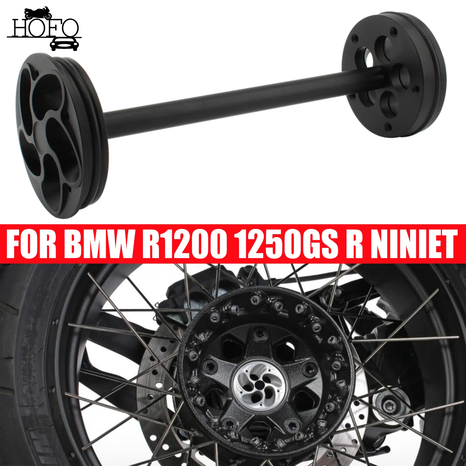

FOR BMW R1200 1250GS R NINIET Motorcycle Rear Wheel Axle Fork Crash Protector Slider Hub Cover Cap Accessories Aluminum