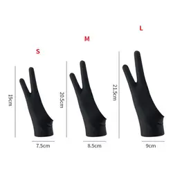 1pc Two Finger Anti-fouling Glove For Artist Drawing Tablet Pad Household Gloves Right Left Hand Glove