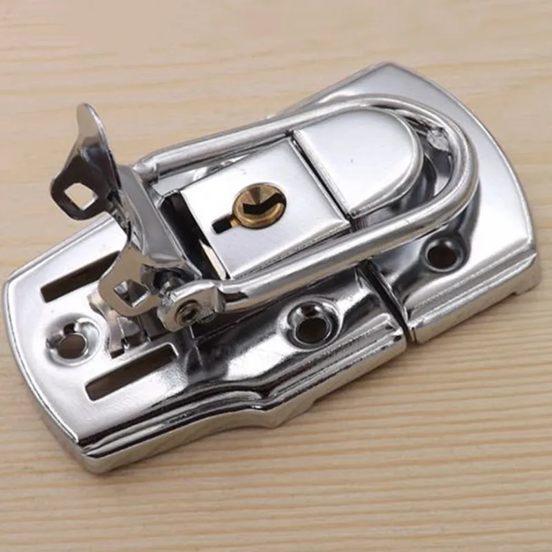 High Quality Chrome Toggle Latch Lock with Key Metal Hasp Buckle for Tool Box Case Suitcase Tool Hardware