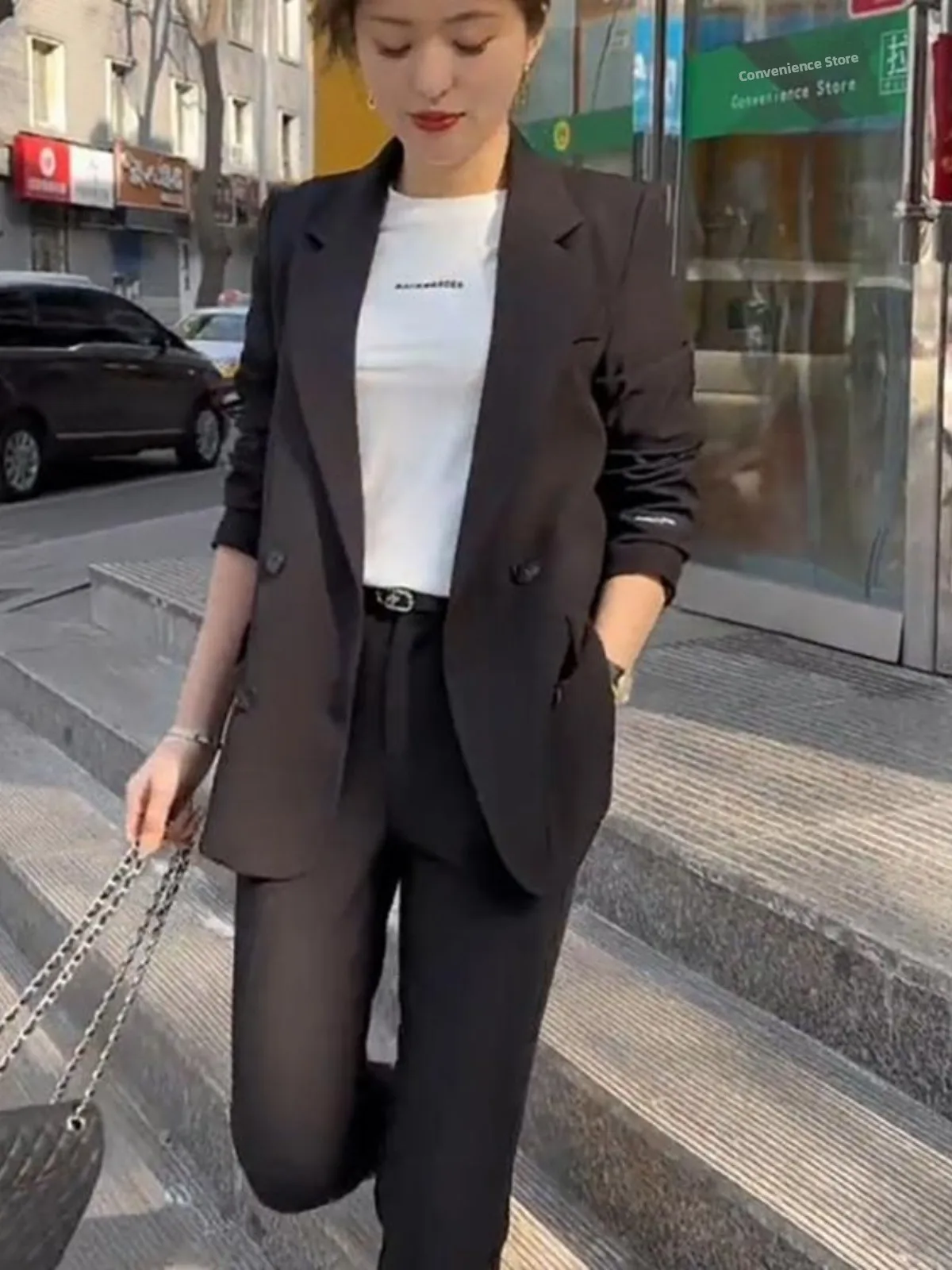 

Casual Bla Suit Jaet Women's Spring Autumn New Korean Version High Design Sense ature Top Comfortable Commute Sle