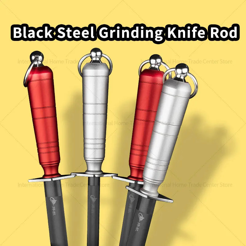 Special for butchers Premium Black Steel Sharpening Rod household quick sharpening kitchen knives professional sharpening stone