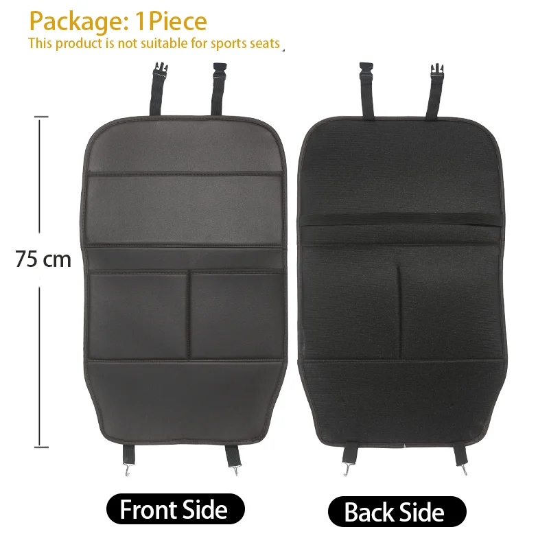 PU Leather Car Seat Back Protector Anti Kick Dirty Pad With Storage For BMW F30 G20 X3 G01 G02 F15 G05 G32 6GT F10 G30 5 Series